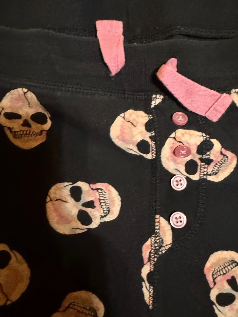 torrid Black Joggers with Beige Skull Print